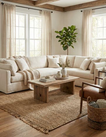 Natural Hand Woven Chunky Jute Rug