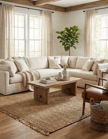 7' 1 x 10' Hand Woven Chunky Jute Rug