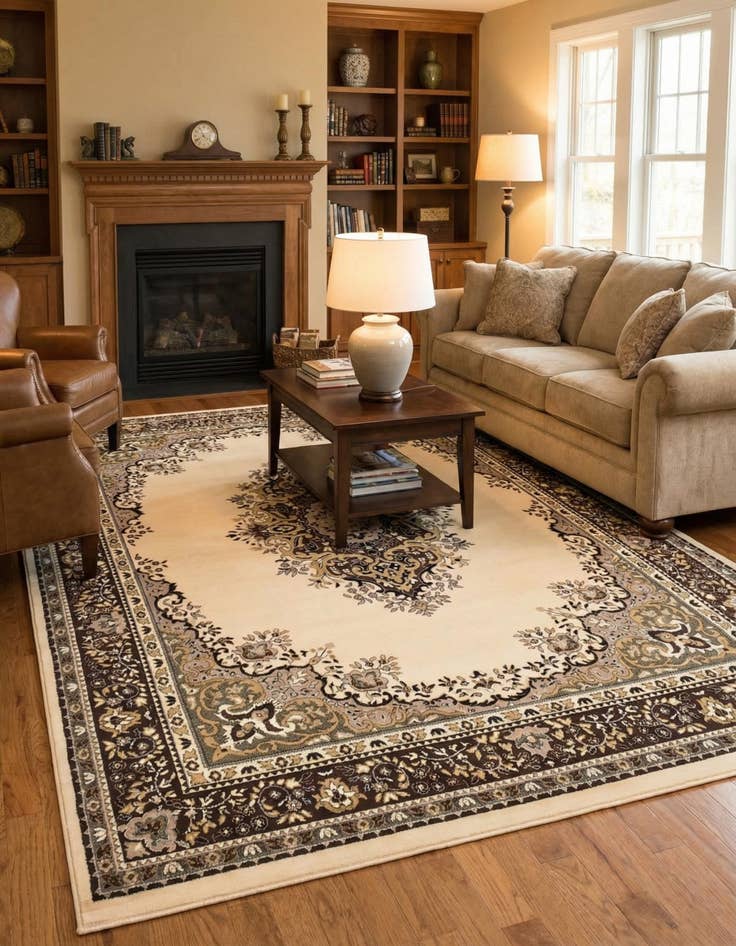 Detail image of 9' x 12' Mashad Design Rug