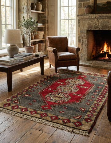 4' 1 x 6' Hand Knotted Anatolian Wool Rug