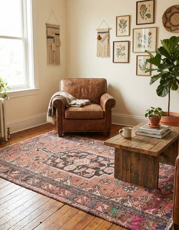 3' 5 x 5' 10 Hand Knotted Ultra Vintage Persian Wool Rug