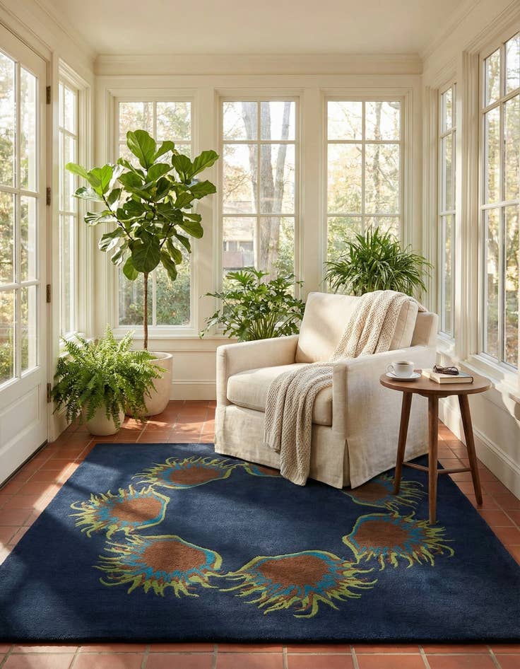 Detail image of 7' 5 x 7' 8 Luna Wool Square Rug