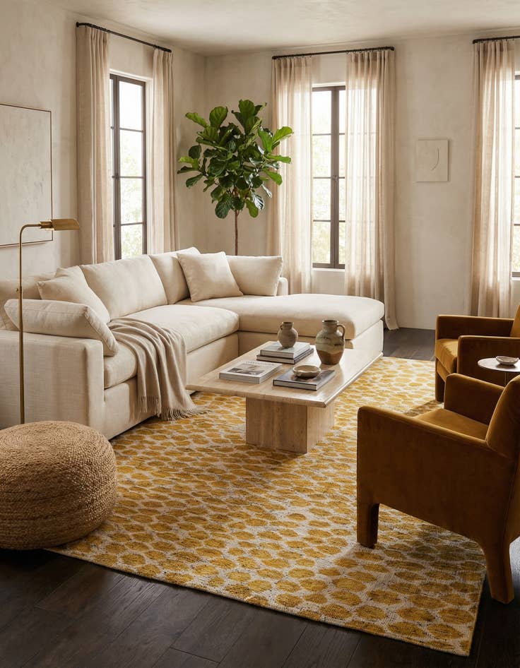 Detail image of 6' x 9' 1  Hand Knotted Moroccan Wool Rug