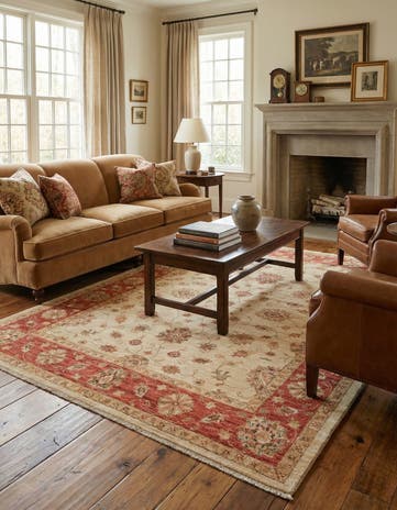 5' 3 x 6' 6 Hand Knotted Peshawar Ziegler Rug