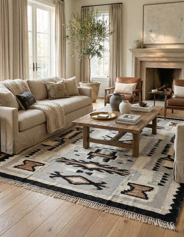 8' 2 x 10' 7 Hand Knotted Oushak Wool Rug