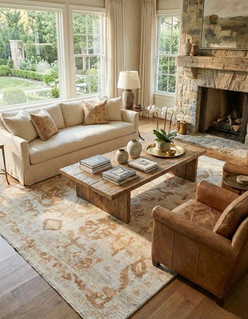 11' x 15' 10 Hand Knotted Oushak Wool Rug