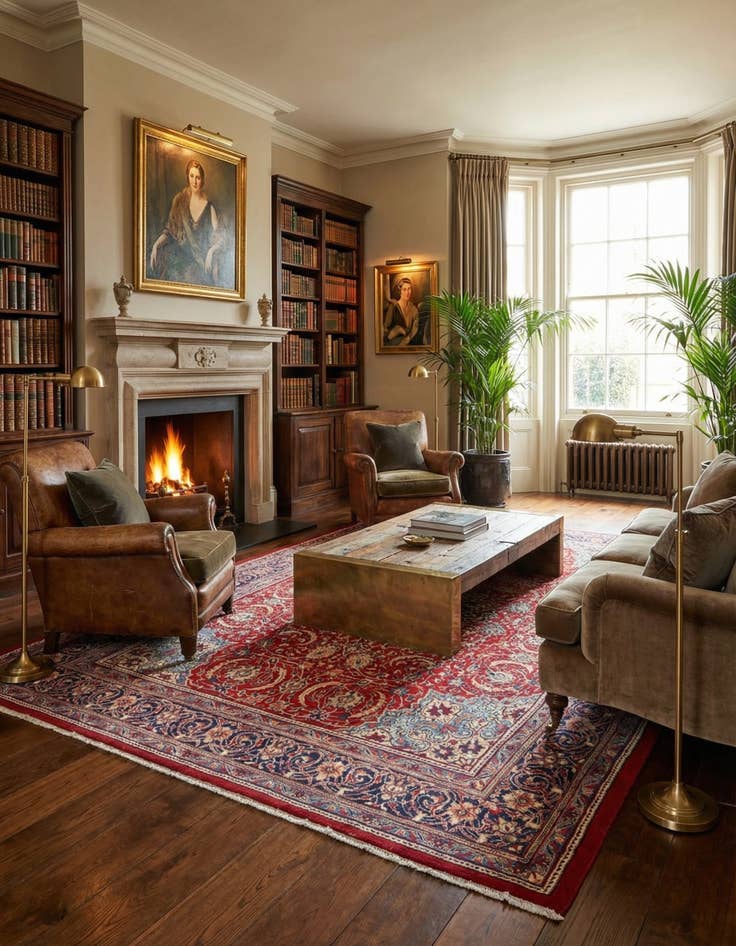 Detail image of  9' 7 x 13'  Hand Knotted Sarough Persian Wool Rug