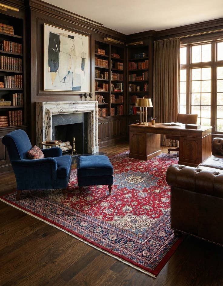 Detail image of 10' 2 x 13' 5  Hand Knotted Hamedan Persian Wool Rug