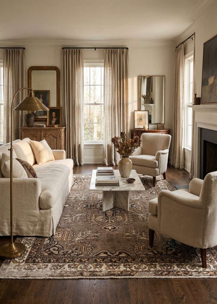 6' 5 x 9' 8 Hand Knotted Ultra Vintage Persian Wool Rug