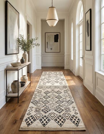 3' 4 x 15' 9 Hand Knotted Moroccan Wool Runner Rug