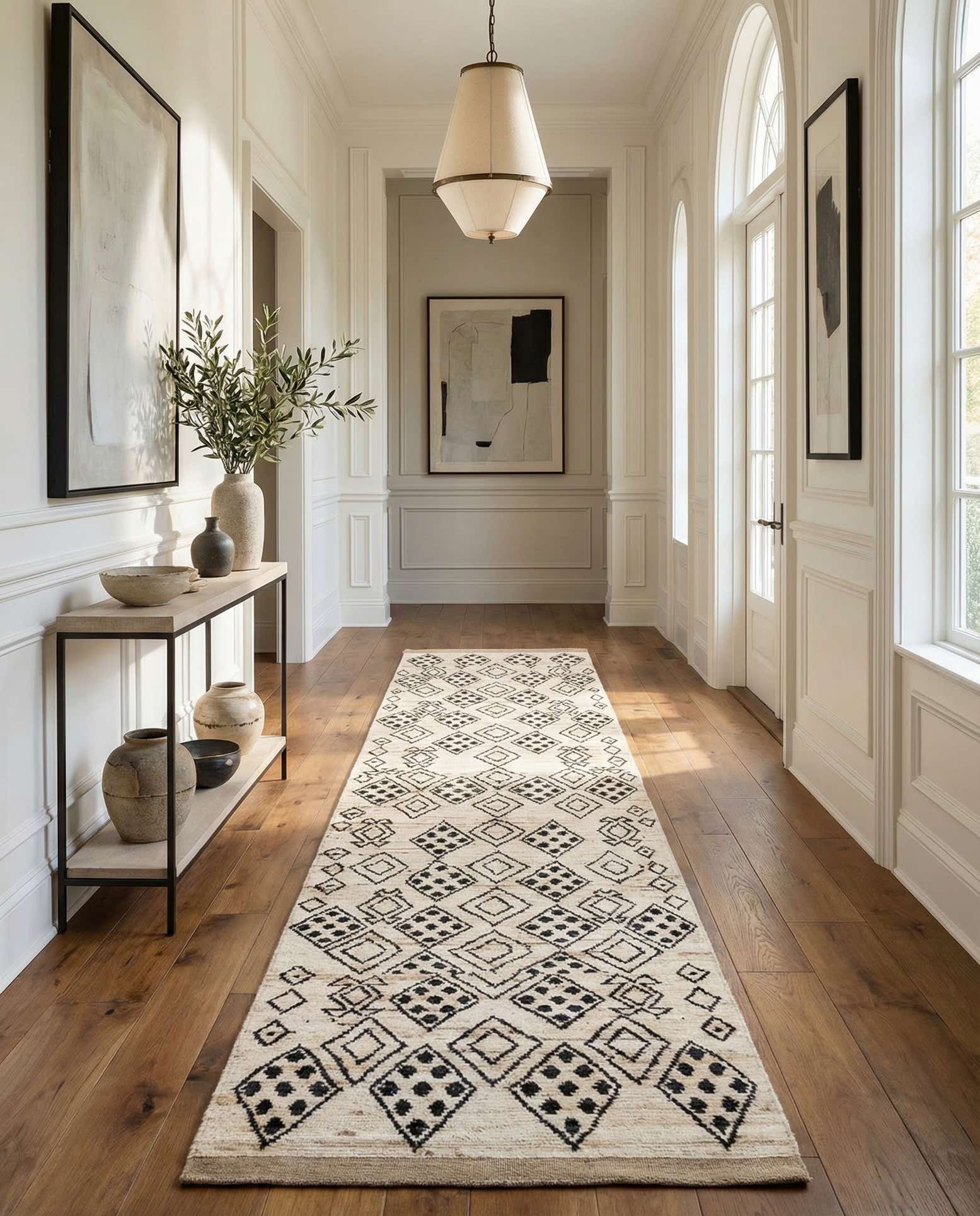 3' 4 x 15' 9 Hand Knotted Moroccan Wool Runner Rug