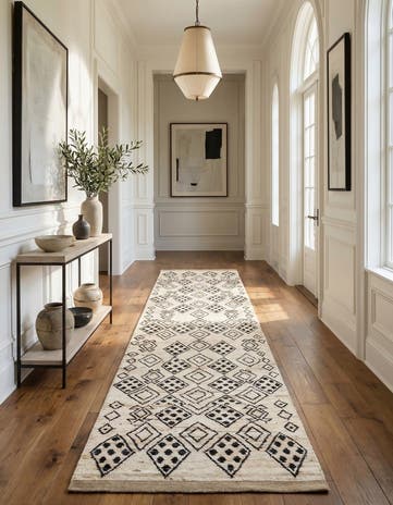 3' 4 x 15' 9 Hand Knotted Moroccan Wool Runner Rug