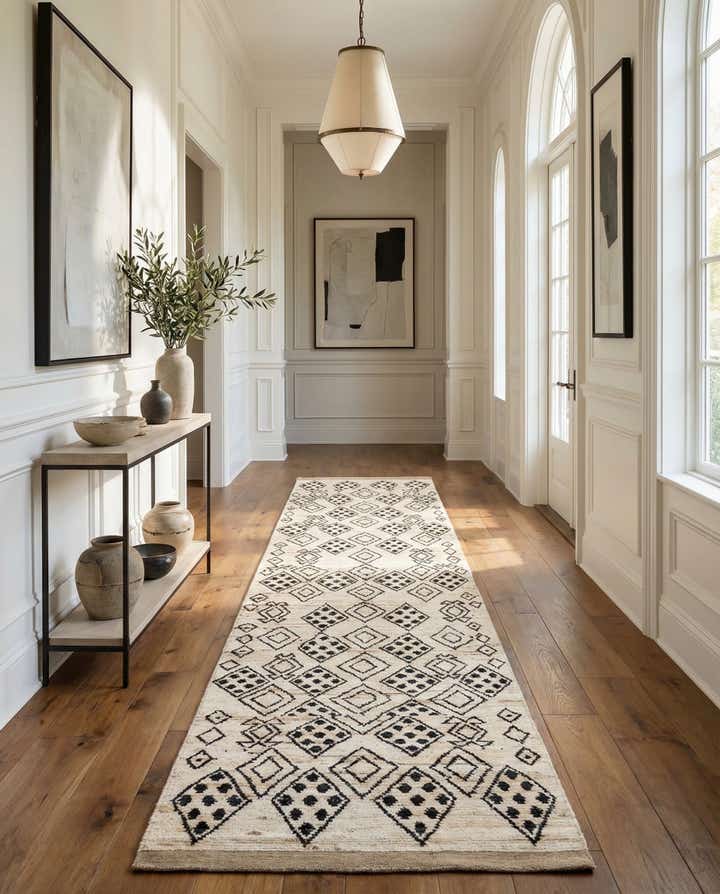 3' 4 x 15' 9 Hand Knotted Moroccan Wool Runner Rug