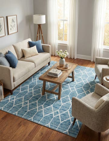 7' x 10' Lattice Trellis Rug