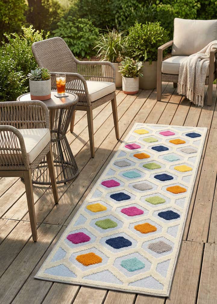 2' x 8' Easy-Clean Aruba Indoor / Outdoor Runner Rug