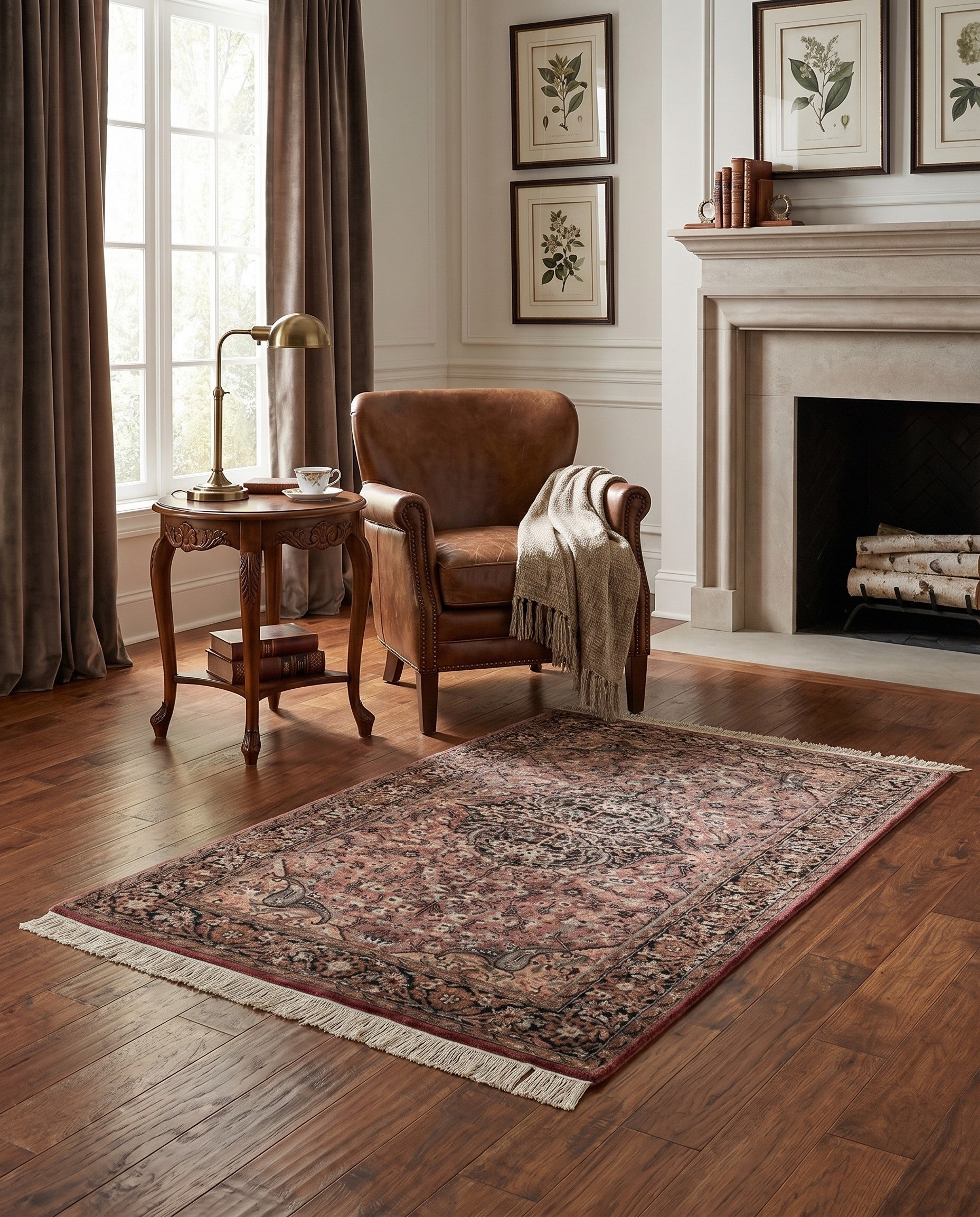 3' 2 x 5' 4 Hand Knotted Kashmir Oriental Rug