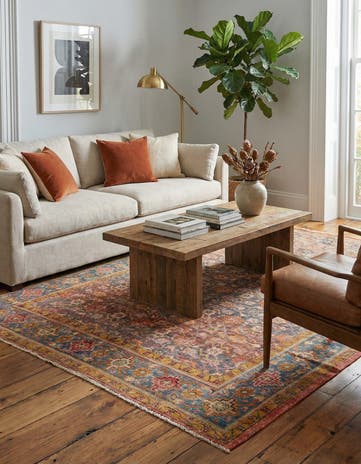 5' 3 x 7' 8 Hand Knotted Ultra Vintage Persian Wool Rug