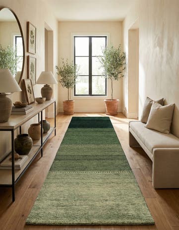 2' 8 x 10' 10 Hand Knotted Gabbeh Wool Runner Rug