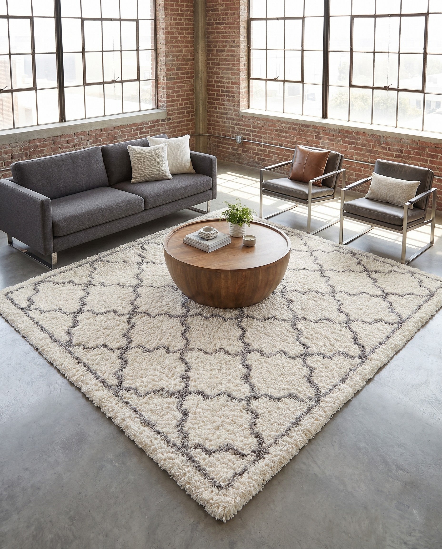 Pearl Infinity Shag Square Rug