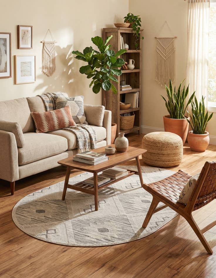 Detail image of 5' 3 x 8' Arlo Oval Rug