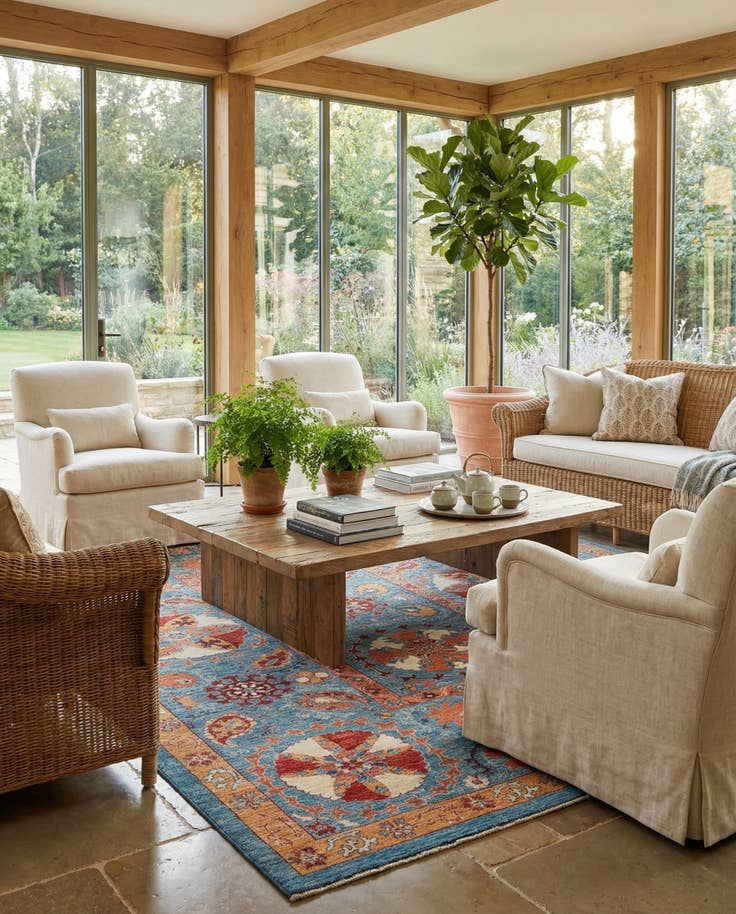 Detail image of 6' 7 x 9' 7 Hand Knotted Ariana Ziegler Rug