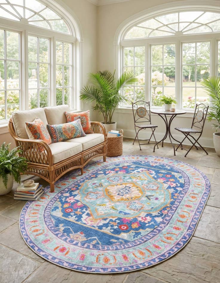 Detail image of 7' 6 x 10' 6 Timeless Oval Rug
