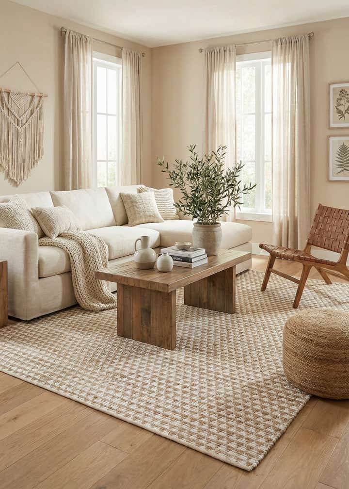 10' x 14' 1 Hand Woven Chindi Jute Rug
