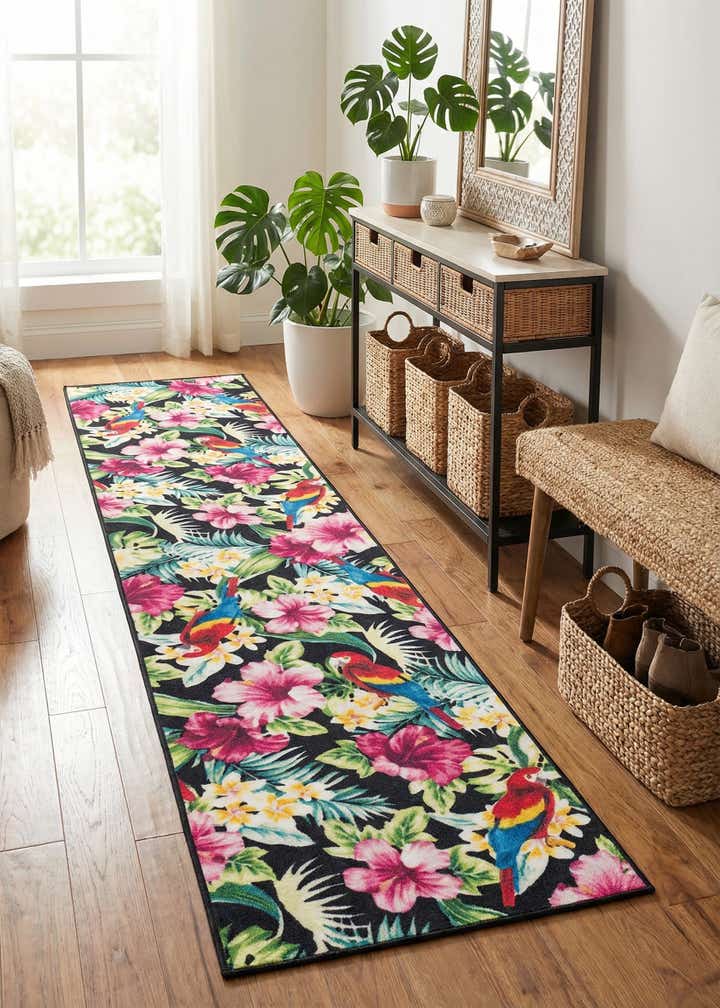 2' x 10' Easy-Clean Jill Zarin Caribbean Indoor / Outdoor Runner Rug