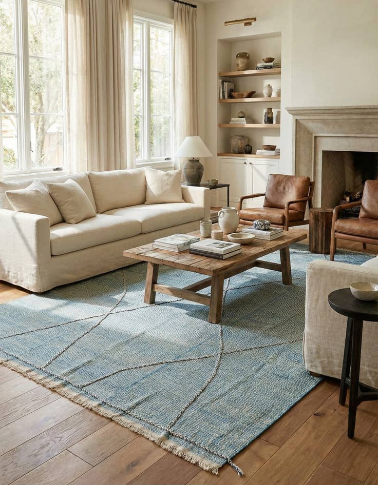 Detail image of 9' 10 x 14' 10  Hand Knotted Moroccan Wool Rug