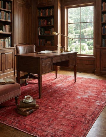4' 5 x 6' Hand Knotted Ultra Vintage Persian Wool Rug