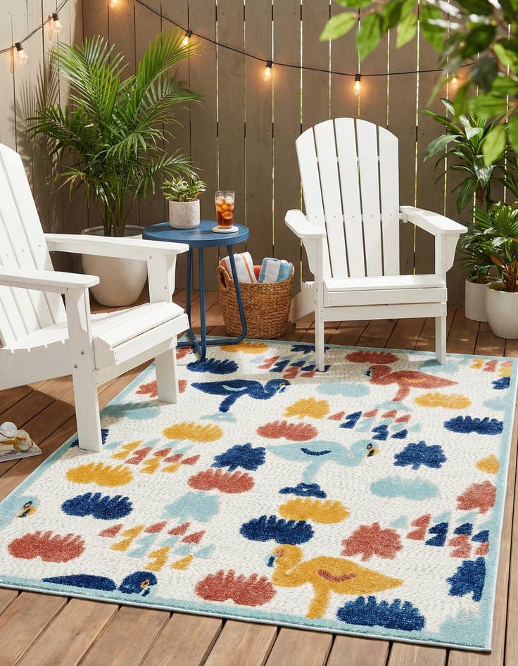 Detail image of 4' x 6'  Washable Belize Indoor / Outdoor Rug