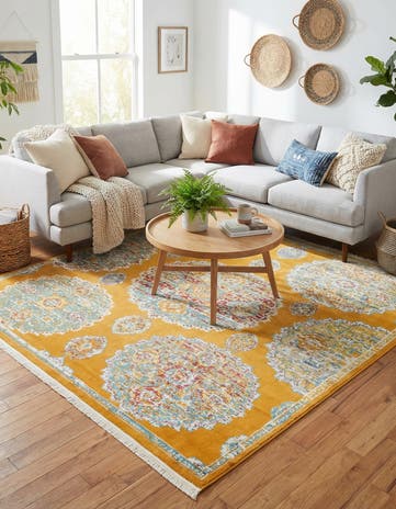 Orange Paragon Square Rug