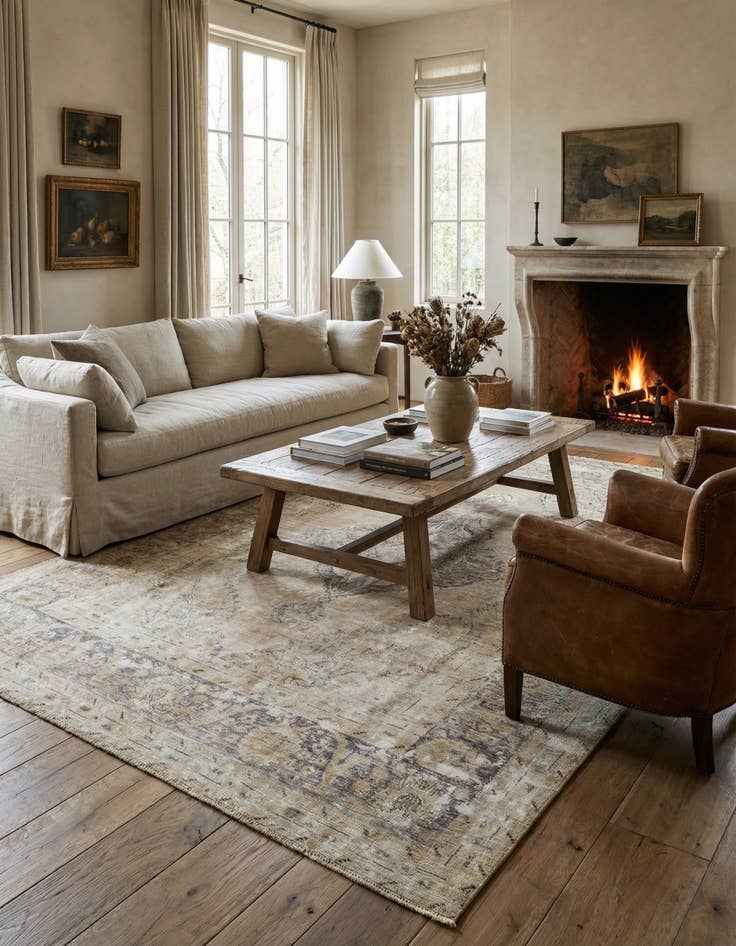 Detail image of 8' x 11' 1 Hand Knotted Ultra Vintage Persian Wool Rug