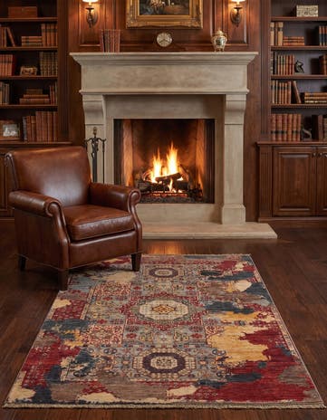 3' 3 x 5' Hand Knotted Mamluk Ziegler Rug