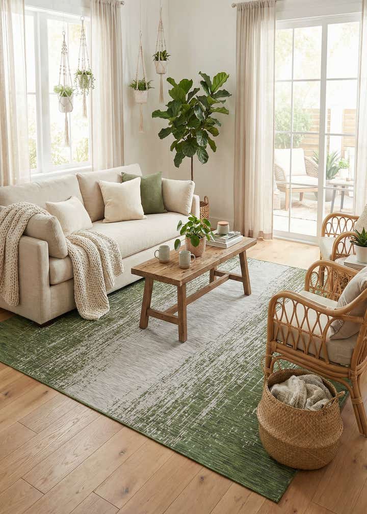 7' x 10' Easy-Clean Modern Indoor / Outdoor Rug