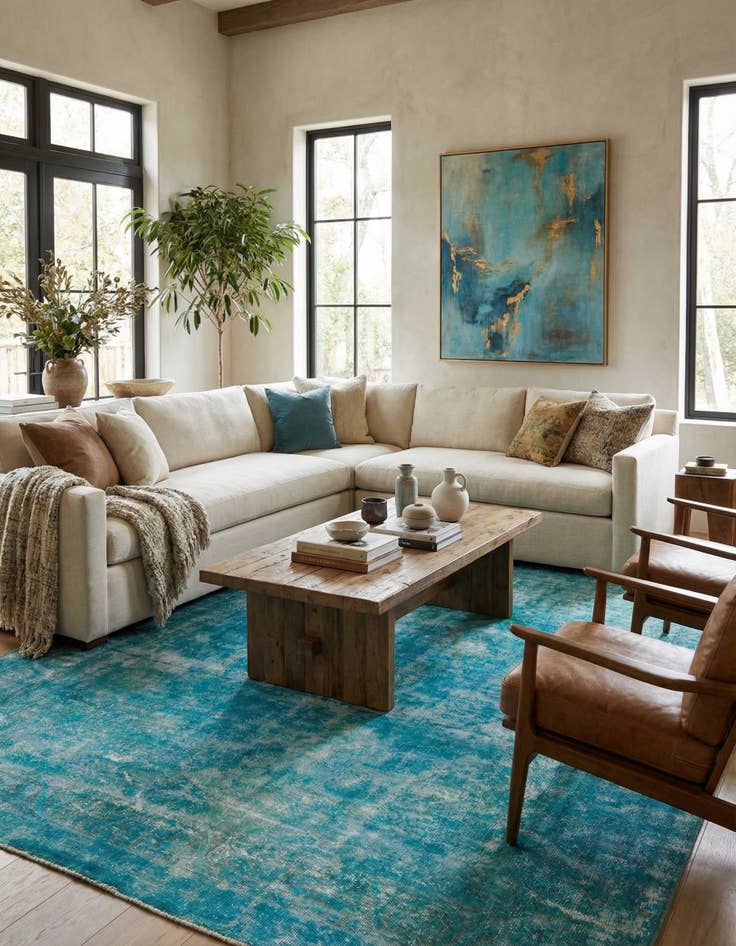 Detail image of 9' 7 x 13'  Hand Knotted Ultra Vintage Persian Wool Rug