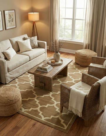 5' 3 x 7' 2 Lattice Rug