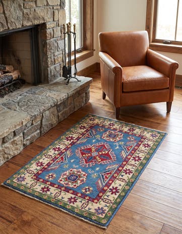 2' 10 x 4' 2 Hand Knotted Kazak Rug