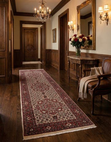 2' 6 x 6' 11 Bidjar With Silk Runner Rug