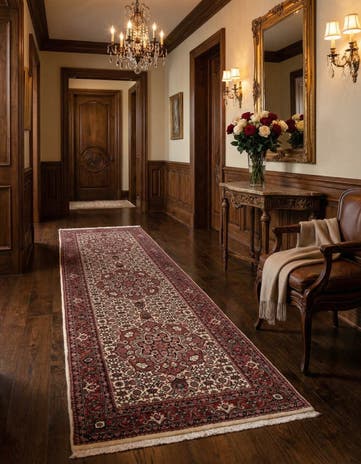 2' 6 x 6' 11 Bidjar With Silk Runner Rug