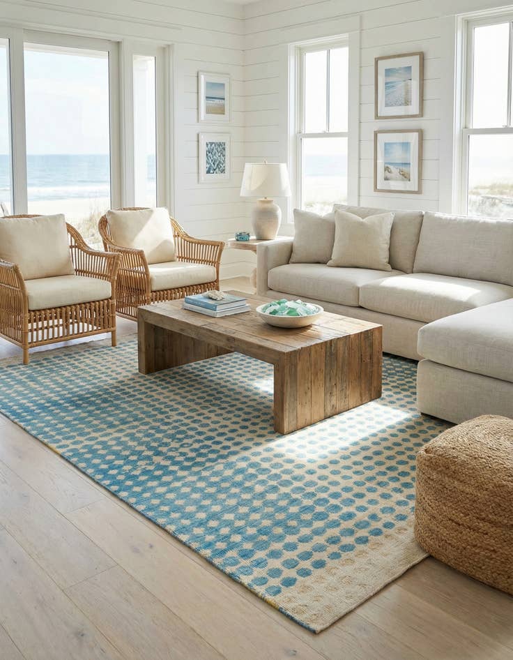 Detail image of  8' x 10'  Hand Knotted Darya Wool Rug