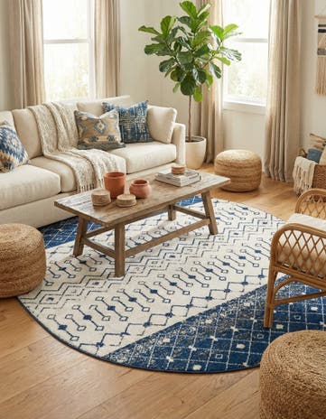 7' 10 x 10' Moroccan Trellis Oval Rug