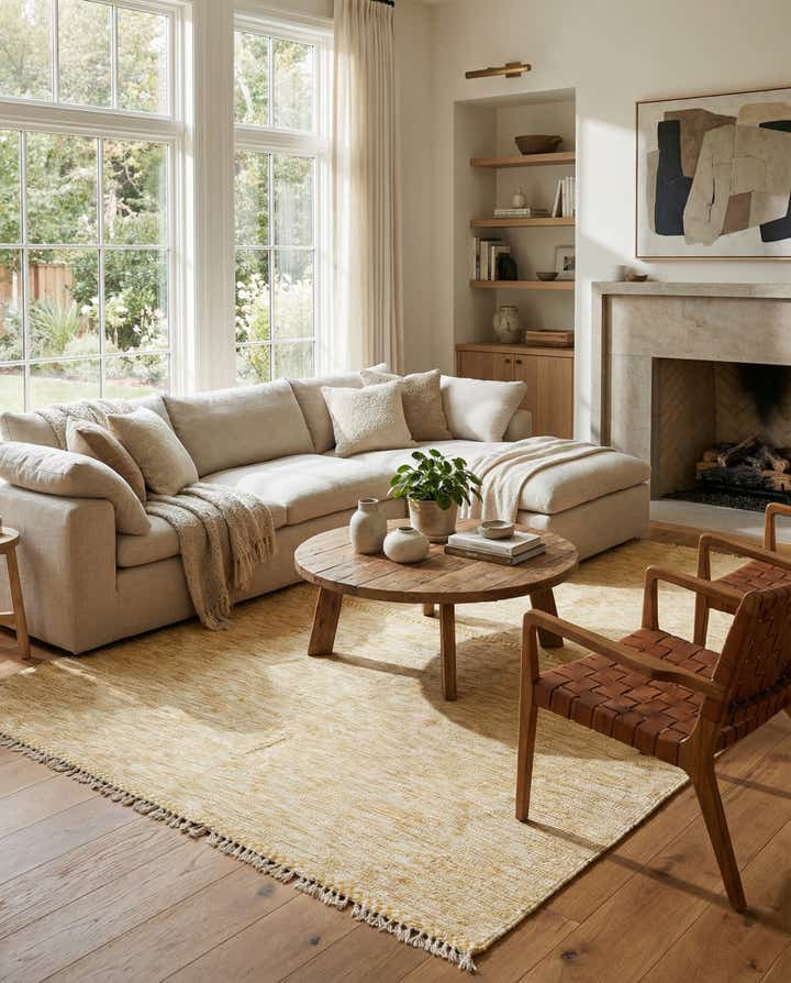 6' 7 x 10' Hand Knotted Moroccan Wool Rug