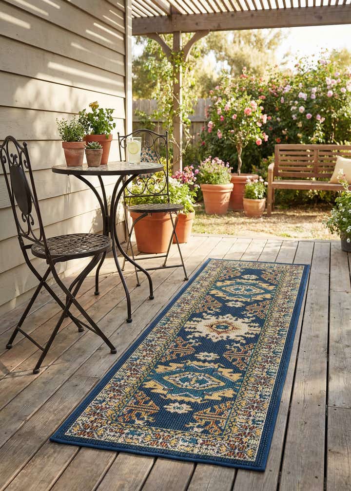 2' x 6' Easy-Clean Baja Indoor / Outdoor Runner Rug