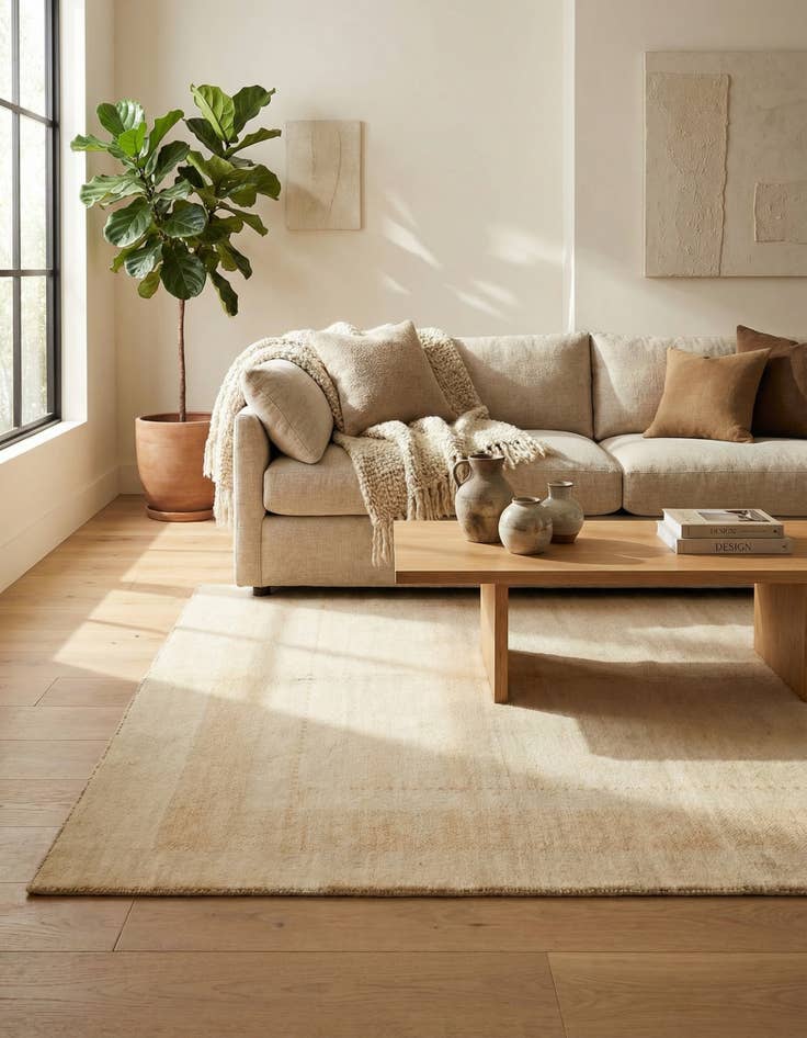 Detail image of  5' 7 x 8'  Hand Knotted Gabbeh Oriental Wool Rug