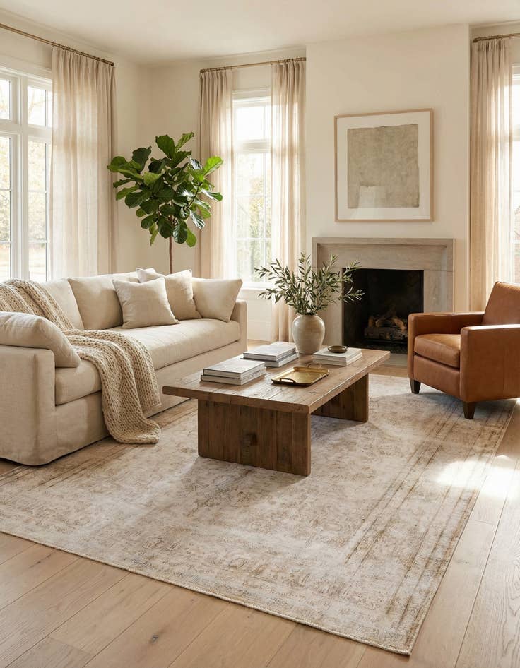 Detail image of 6' 5 x 9' 5  Hand Knotted Ultra Vintage Persian Wool Rug