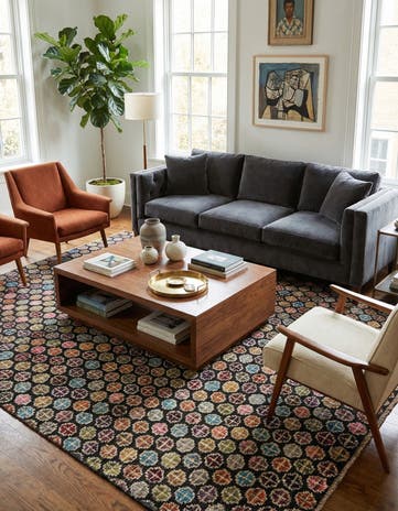 8' x 9' 10 Hand Knotted Darya Wool Rug