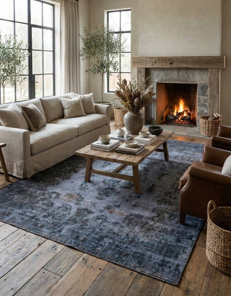 Detail image of 8' 8 x 12'  Hand Knotted Ultra Vintage Persian Wool Rug