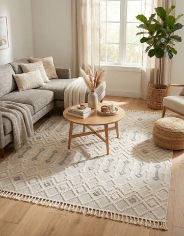 Sandy Beige Arlo Square Rug