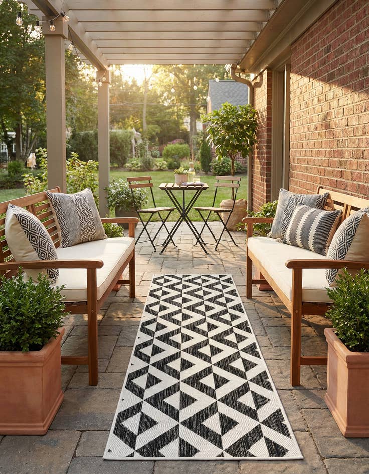 Detail image of  2' x 8'  Washable Jill Zarin Napa Indoor / Outdoor Runner Rug